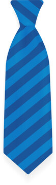 Blue necktie or tie 3d.
