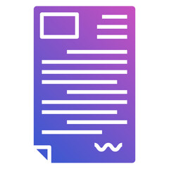 Document File flat gradient icon. Can be used for digital product, presentation, print design and more.
