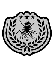 Design Stubenfliege Sterne Lorbeerkranz 