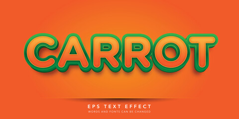 carrot 3d editable text effect