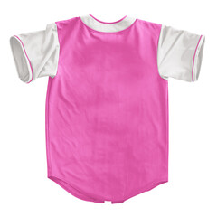 With just a couple of clicks, you can visualize your designs in this Back View Popular Baseball Jersey Mockup In Shell Pink Color..