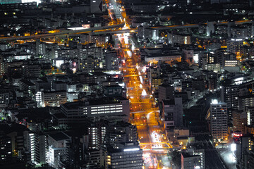 あべのハルカスから見た大阪の夜景