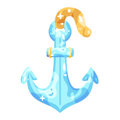 Isolated ship bright beach vector illustration