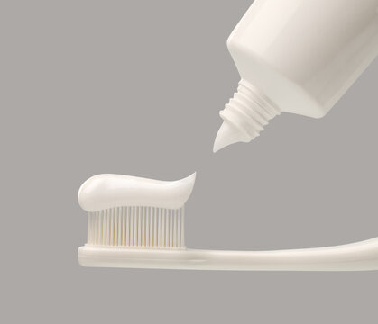 close up toothbrush with white toothpaste. teeth care concept. 