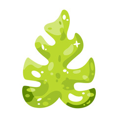 Isolated plant bright beach vector illustration