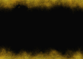 黒地に上下金粉の背景素材