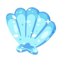 Isolated sea coral bright beach vector illustration