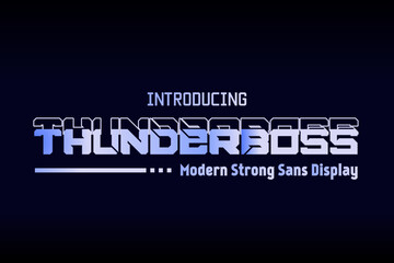 Editable thunderboss typography design