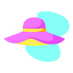 Isolated hat picture beach vector illustration