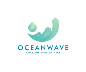 wave logo design vector illustration