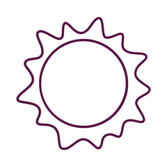 Isolated sun draw beach vector illustration