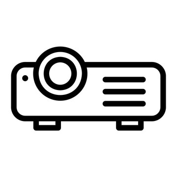 recommend clip art: projector line icon