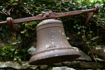 Fototapeta premium Old bell at Gougane Barra, West Cork, Ireland