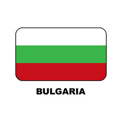 Oficial national flags of the world. Bulgaria country.  Design rectangular. Vector Isolated on a blank background which can be edited and changed colors.
