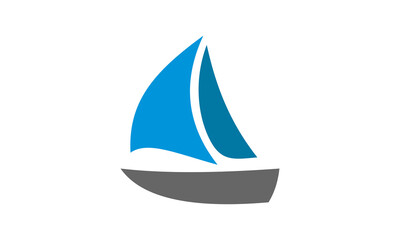 yacht ship logo illustration