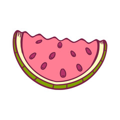 Isolated watermelon beach vector illustration