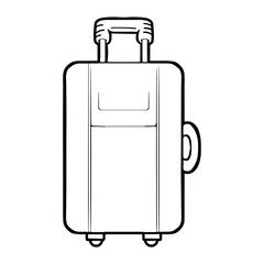 Isolated bag travel draw vector illustration