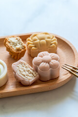 Handmade cute shaped pastries on a plate