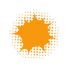 comic retro brush element vintage halftone orange pop retro