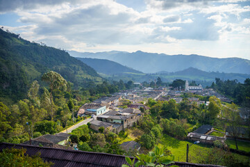 Puracé town in the department of Cauca in Colombia