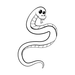 Isolated snake kawaii tatoo vector illustration