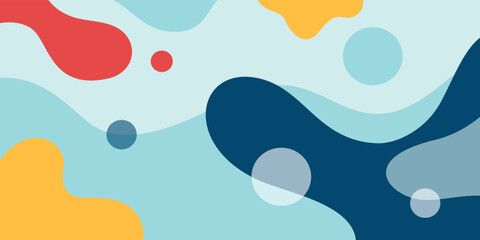 Flat color design abstract fluid illustration vector background