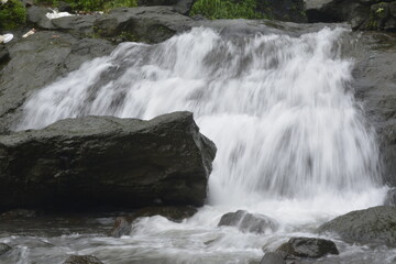 waterfall in the mountains