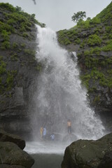 waterfall in the mountains