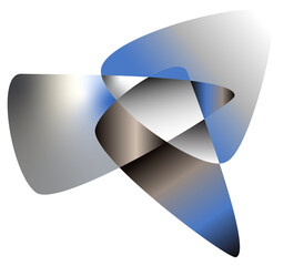 group of triangular oval shapes - elements in tinted color