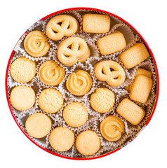 Cookies in box isolated for design