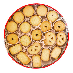 Cookies in box isolated for design