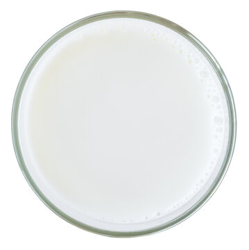 Top view of milk glass