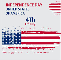 United States Independence Day Vector Template Design