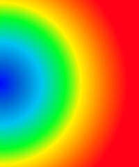 wall decoration design concept with rainbow circle shape