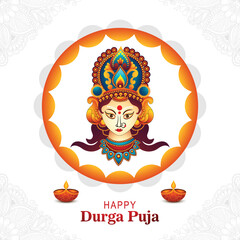 Happy durga puja indian cultural festival card celebration background