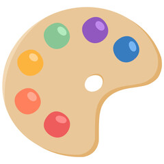 Cartoon Style Paint Color Palette