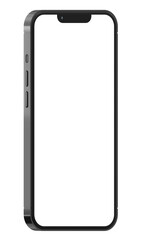 Smartphone mockup, cellphone frame with blank display, 3d rendering