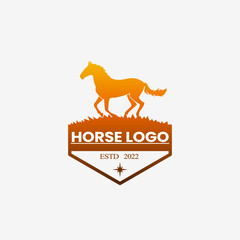 luxury horse logo. horse logo design. Horse silhouette logo for business. vintage logo design. Horse vintage design.