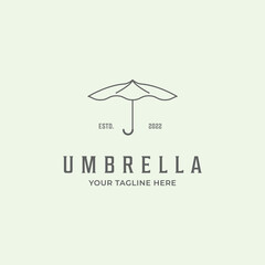 umbrella line art design minimalist design logo icon vintage creative