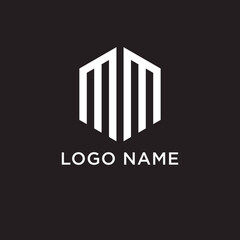 letter m m logo design