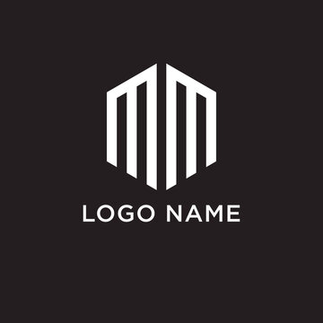 letter m m logo design