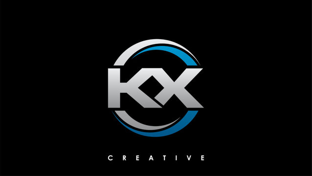 KX Letter Initial Logo Design Template Vector Illustration