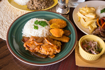 Escabeche de pescado fried fish with sweet potatoes peruvian gourmet restaurant comfort food