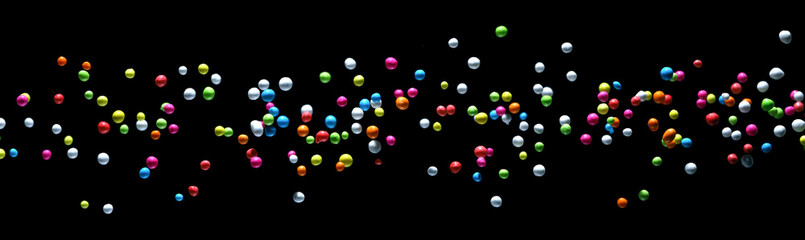 Small sprinkle circle colorful sugar candies flying 