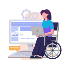 Assistive technology flat style illustration design