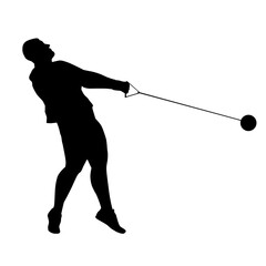 Hammer Throw Sport Silhouette