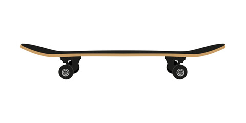 Skateboard on a white background