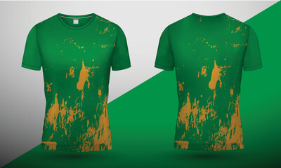 T Shirt Design and Mockup. Cut and Sew T shirt design template