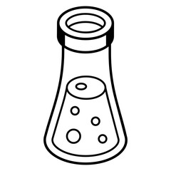 A chemical flask line editable icon