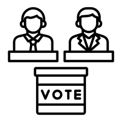 Elections Line Icon